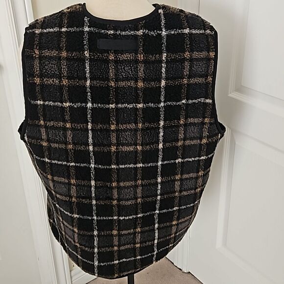 H&M Men's Outerwear Zip-Up Vest Large Black/ Gray - Picture 4 of 16